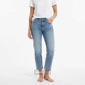 PAIGE Noella Relaxed Straight Light Wash Denim Jeans